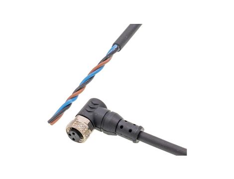 Kabel połączeniowy 5m gniazdo M8 3-stykowe kątowe wolny koniec kabla 3x0,25mm PUR/PVC Ø3,9mm 60V -25-70C IP67 VK50V071