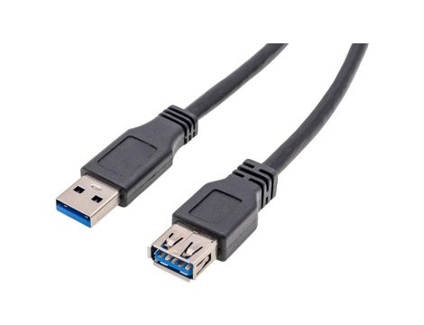 Przedłużacz USB 3.0 1 m 2x wtyczka USB-A 9-stykowa prosta PVC ekranowany VK100U46