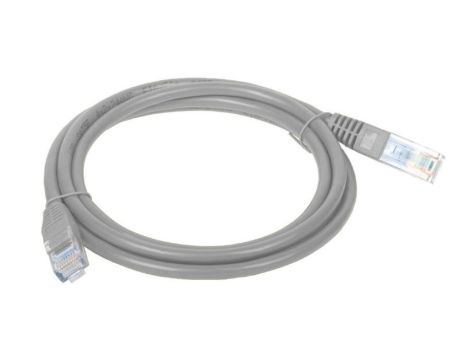Patch-cord U/UTP kat.5e PVC 0.5m szary KKU5SZA0.5