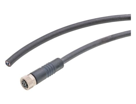 Kabel połączeniowy 5m gniazdo M8 6-stykowe proste wolny koniec kabla 6x025mm PUR (poliuretan) Ø5mm 30V -25-85C IP67 VK500K75