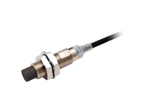 Czujnik indukcyjny, PNP/NO, wysunięty, 200mA, 10...30VDC, przewody, M12, 0...5mm, IP67 E2E-X5MB1T12 2M