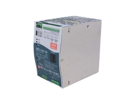 Zasilacz buforowy na szynę DIN, 240 W, napięcie wejściowe: 36 VDC, prąd wyjściowy: 6,6 A DRS-240-36