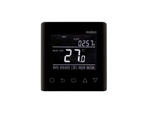 Regulator temperatury podtynkowy - programowalny TYP: RTW-01 czarny MTC10000378-WUN