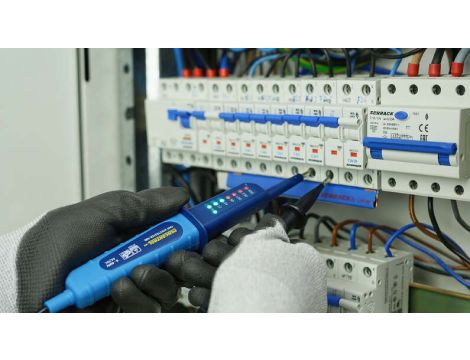 Tester napięcia 2-biegunowy PAN VOLTTESTER 400 wskaźnik LED  6-400 V AC/DC KAT III 400V bezbateryjny / przykręcane tulejki - 2