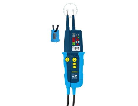 Tester napięcia / ciągłości PANMV-1000AD LED + LCD 12-1000 V AC/DC kolejnośc faz RCD 30mA dokręcane końcówki