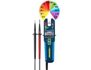 Tester prądu / napięcia LED + LCD 200A AC/DC cęgi otwarte True RMS - image 2