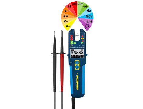 Tester prądu / napięcia LED + LCD 200A AC/DC cęgi otwarte True RMS - 3