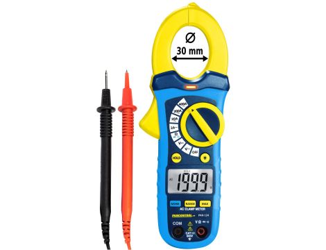 Cyfrowe cęgi prądowe PAN 124 400 A AC CAT III 600 V  o = 30 mm