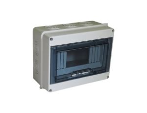 Rozdzielnica natynkowa hermetyczna TH-12 1x12 moduły (690V AC / 1000V DC) IP65 250x193x105mm drzwi transparentne Elpromet