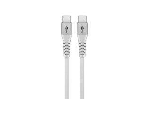 Kabel tekstylny USB-C™ do USB-C™ z metalowymi złączami, 3 m, biały - Długość kabla 3 m