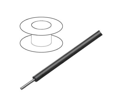 Przewód HookUp Wire d: 18AWG drut Cu PVC czarny 1000V 30,5m 1565 BK005
