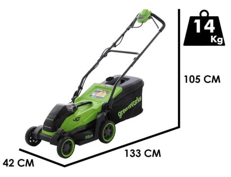 40V Kosiarka akumulatorowa 35cm Greenworks LM3604A1 - 4