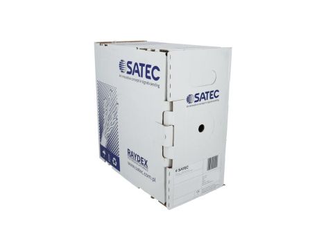 Kabel sieciowy U/UTP kat.6 skrętka 4x2x0,57mm zewnętrzny suchy PE czarny SATEC /305m/