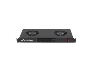 Panel 2x wentylator RACK 19 1U czarny LCD z termostatem Lanberg