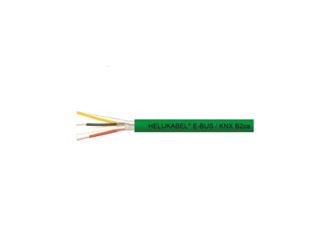 Kabel transmisyjny E-BUS 2x2x0,8mm do magistrali instalacyjnej EIB KNX zielony 150V ekranowany bezhalogenowy B2ca drut /500m/