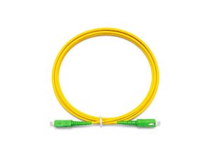 Patchcord światłowodowy SM SC/APC-SC/APC simplex 3mm G657A2 bezhalogenowy LSOH żółty 3m NEKU