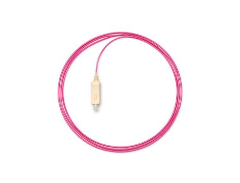 Pigtail światłowodowy MM SC/UPC OM4 bezhalogenowy LSOH magenta 2m NEKU