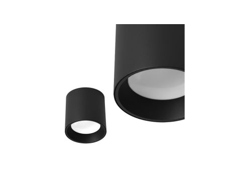 Punktowa oprawa natynkowa tuba fi 103mm, GU10, IP20, okrągła, czarna, SALSA-XL HOROZ
