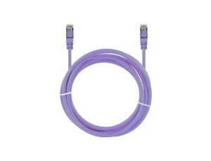 Patchcord S/FTP kat.8 PiMF kabel sieciowy LAN 2x RJ45 linka LSOH fioletowy 10m NEKU