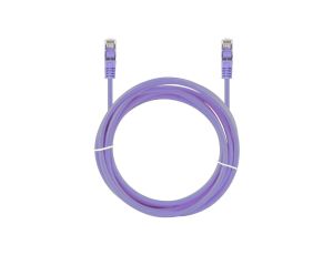 Patchcord S/FTP kat.6A PiMF kabel sieciowy LAN 2x RJ45 linka LSOH fioletowy 15m NEKU