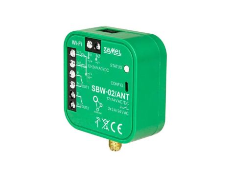 Sterownik radiowy odbiornik bramowy WI-FI 12-24V SBW-02/ANT SUPLA ZAMEL