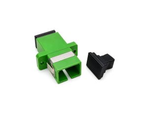 Adapter światłowodowy SM SC/APC-SC/APC simplex OS2 zielony NEKU