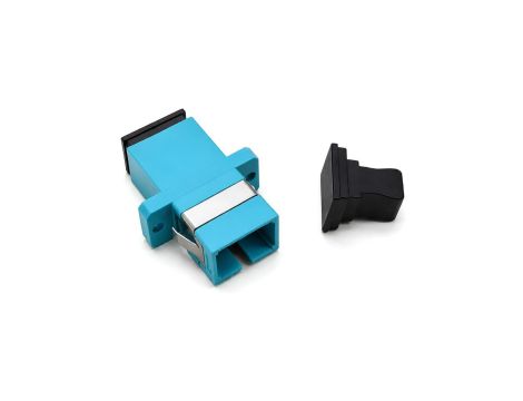 Adapter światłowodowy MM SC/UPC-SC/UPC simplex OM3 aqua NEKU