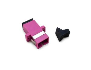 Adapter światłowodowy MM SC/UPC-SC/UPC simplex OM4 magenta NEKU