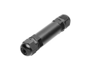 Mufa kablowa z dławikami na kable do 3x1,5mm2 hermetyczna IP68 prosta czarna GTV