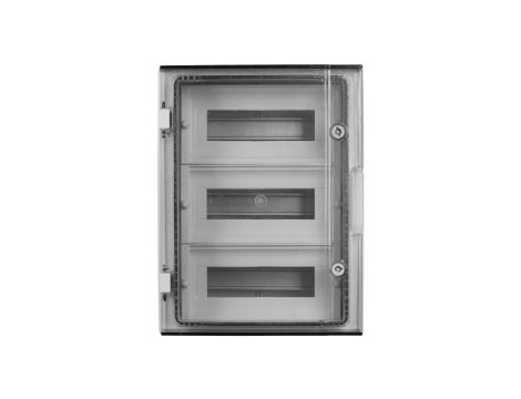 Rozdzielnica hermetyczna natynkowa 3x11 modułów IP65 ABS (400V) 300x400x170mm szara z przezroczystymi drzwiami NEKU