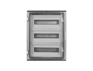 Rozdzielnica hermetyczna natynkowa 3x16 modułów IP65 ABS (400V) 400x500x200mm szara z przezroczystymi drzwiami NEKU