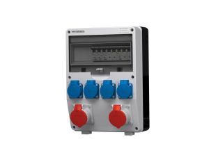 Rozdzielnica budowlana pTD-S/FI hermetyczna IP44 Wyposażona + 16A/5P + 32A5P+ 4x230V/2P+Z Schuko DOKTORVOLT DV-4869-D