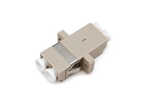 Adapter światłowodowy MM LC/UPC-LC/UPC duplex OM2 szary NEKU