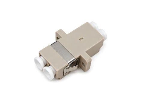 Adapter światłowodowy MM LC/UPC-LC/UPC duplex OM2 szary NEKU
