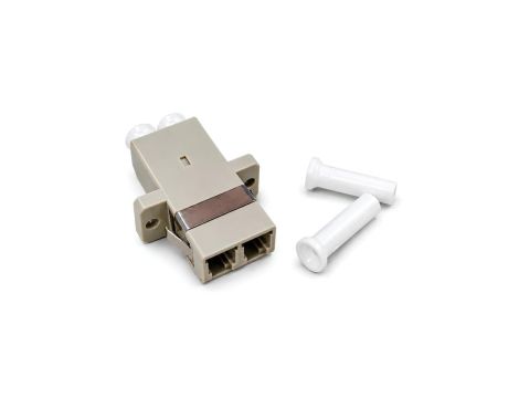 Adapter światłowodowy MM LC/PC-LC/PC duplex OM2 szary NEKU