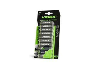 Baterie Alkaiczne Videx LR6 AA Paluszki Małe 1.5V Blister 20szt