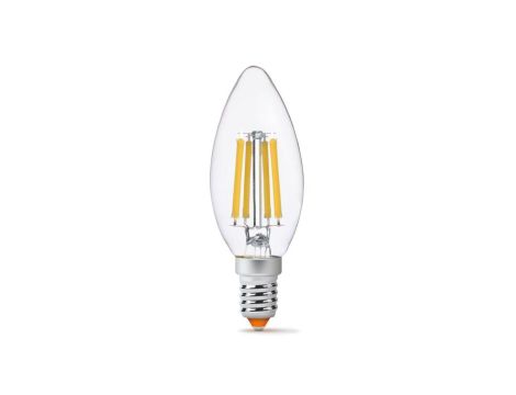Żarówka LED VIDEX E14 C35 Świeczka 6W zamiennik 60W 806lm 3000K Ciepła 360 FILAMENT Klasa E 3 Lata Gwarancji