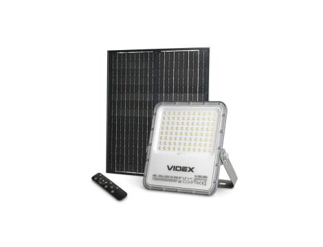 Lampa Naświetlacz LED VIDEX Solarny 35W 3740lm 5000K Neutralna 90 9.6V IP65 IK07 Natynkowy Szary