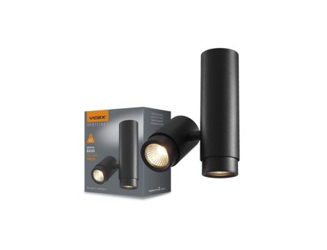 Oprawa Natynkowa Oświetleniowa Lampa Sufitowa Tuba LED 2xGU10 Czarna VIDEX