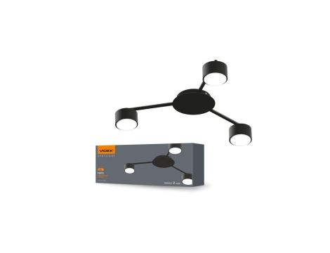 Lampa Sufitowa Żyrandol Oprawa 3x GX53 LED Czarna Nowoczesna Videx