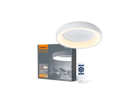 Plafon LED Lampa Sufitowa Natynkowa 72W 7500lm 2700-6000K CCT Ściemnialna Biała + Pilot EDGE Videx