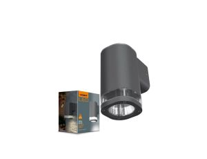 Kinkiet Ogrodowy Lampa Elewacyjna Zewnętrzna IP54 GU10 Szara BRUNO Videx