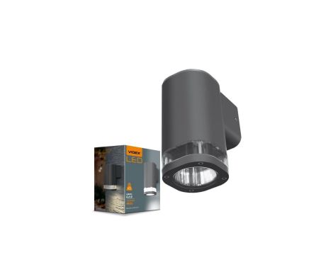 Kinkiet Ogrodowy Lampa Elewacyjna Zewnętrzna IP54 GU10 Szara BRUNO Videx