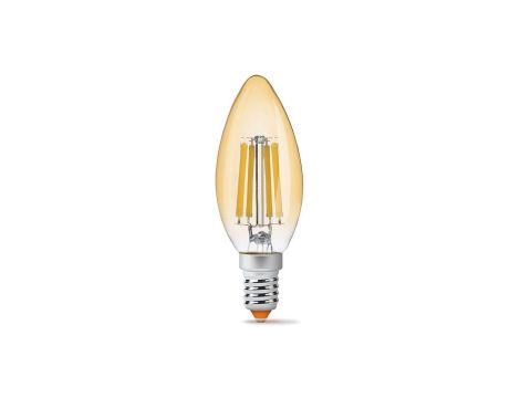 Żarówka LED E14 C35 6W 680lm 2200K Amber filament