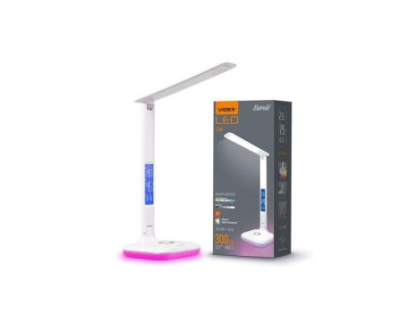 Lampka Biurkowa LED NAIROBI VIDEX z możliwością ściemniania 7,5W 3000K - 5500K RGB Dotykowa Biała