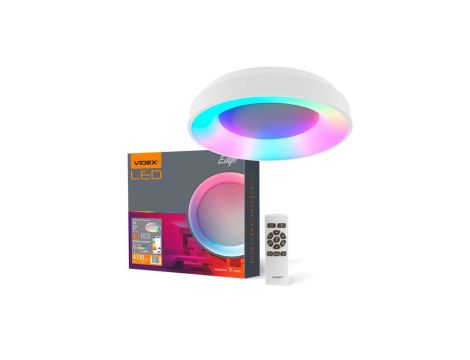 Plafon LED Lampa Sufitowa Natynkowa 72W 7500lm 2700-6000K CCT + RGB Biała Ściemnialna + Pilot EDGE Videx