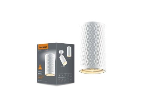 Oprawa Natynkowa Oświetleniowa Lampa Sufitowa Tuba LED GU10 Biała VIDEX