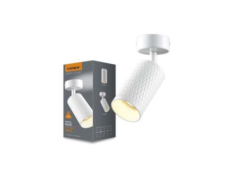 Oprawa Natynkowa Oświetleniowa Lampa Sufitowa Tuba LED GU10 Biała VIDEX