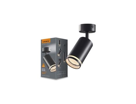 Lampa Ścienna Sufitowa Kinkiet Oprawa Punktowa Ruchoma GU10 Czarna Videx