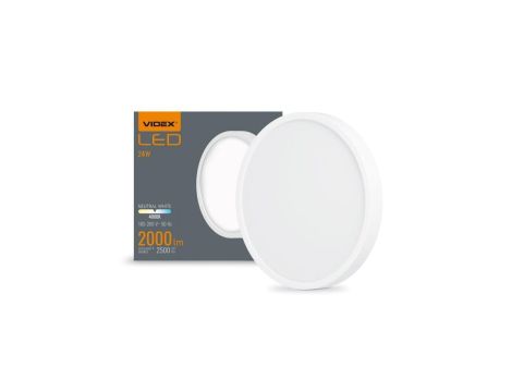 Panel LED Oprawa Natynkowa Plafon 24W 2500lm 4000K Biała Neutralna Videx